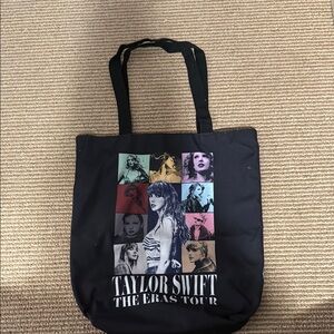 Taylor Swift The Eras Tour Black Tote Bag